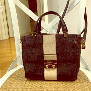Kate spade satchel and black /cream color leather